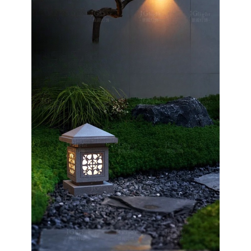 Outdoor Chinese stone lantern  - Gardening Tools B&M ulasan dan harga