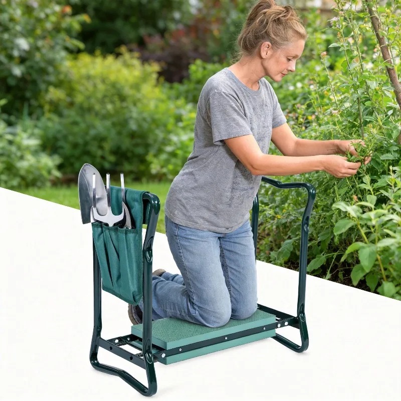 2-in-1 Folding Garden Kneeling - Gardening Tools Kit For Sale ulasan dan harga