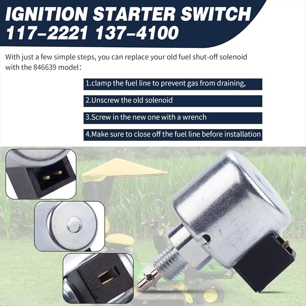 A24I 846639 Shut-Off Solenoid  - Gardening Tools B&M ulasan dan harga