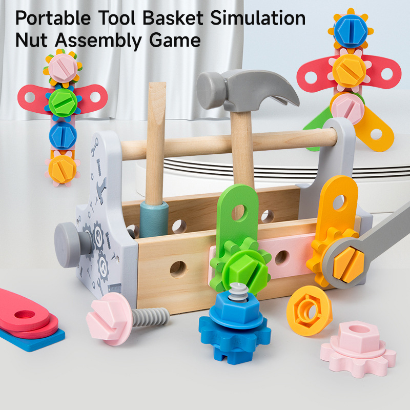 Children Toolbox Wooden Toys D - Gardening Tools Kids Set ulasan dan harga