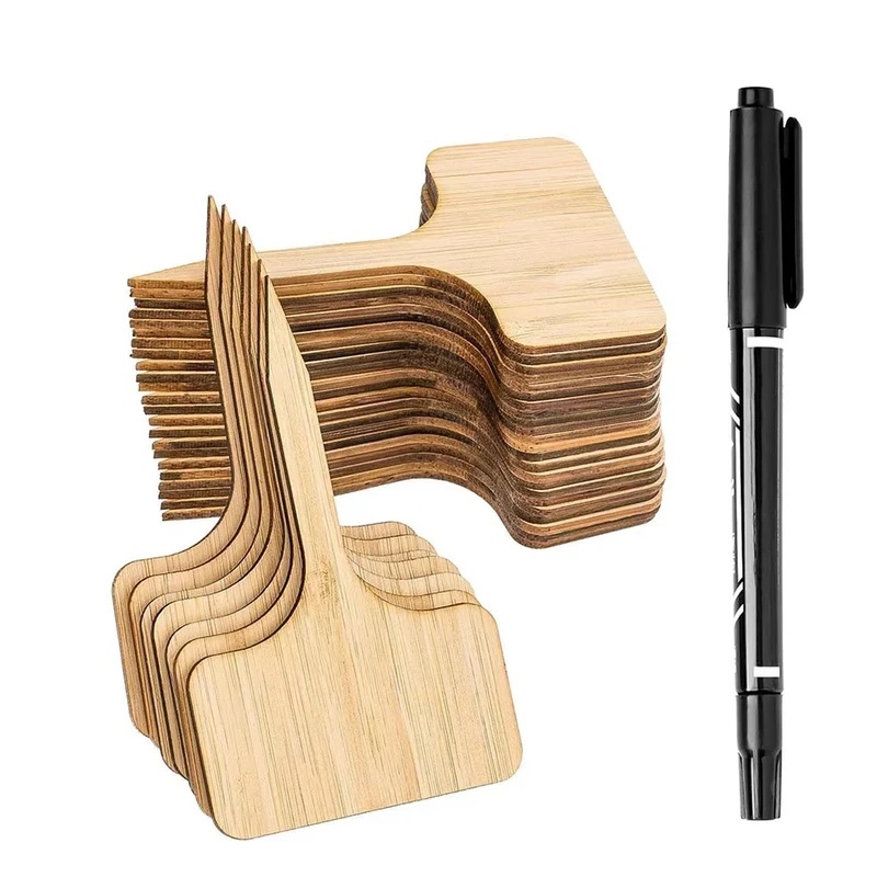 10-60PCS T-Type Bamboo Plant L - Gardening Tools Labeled ulasan dan harga