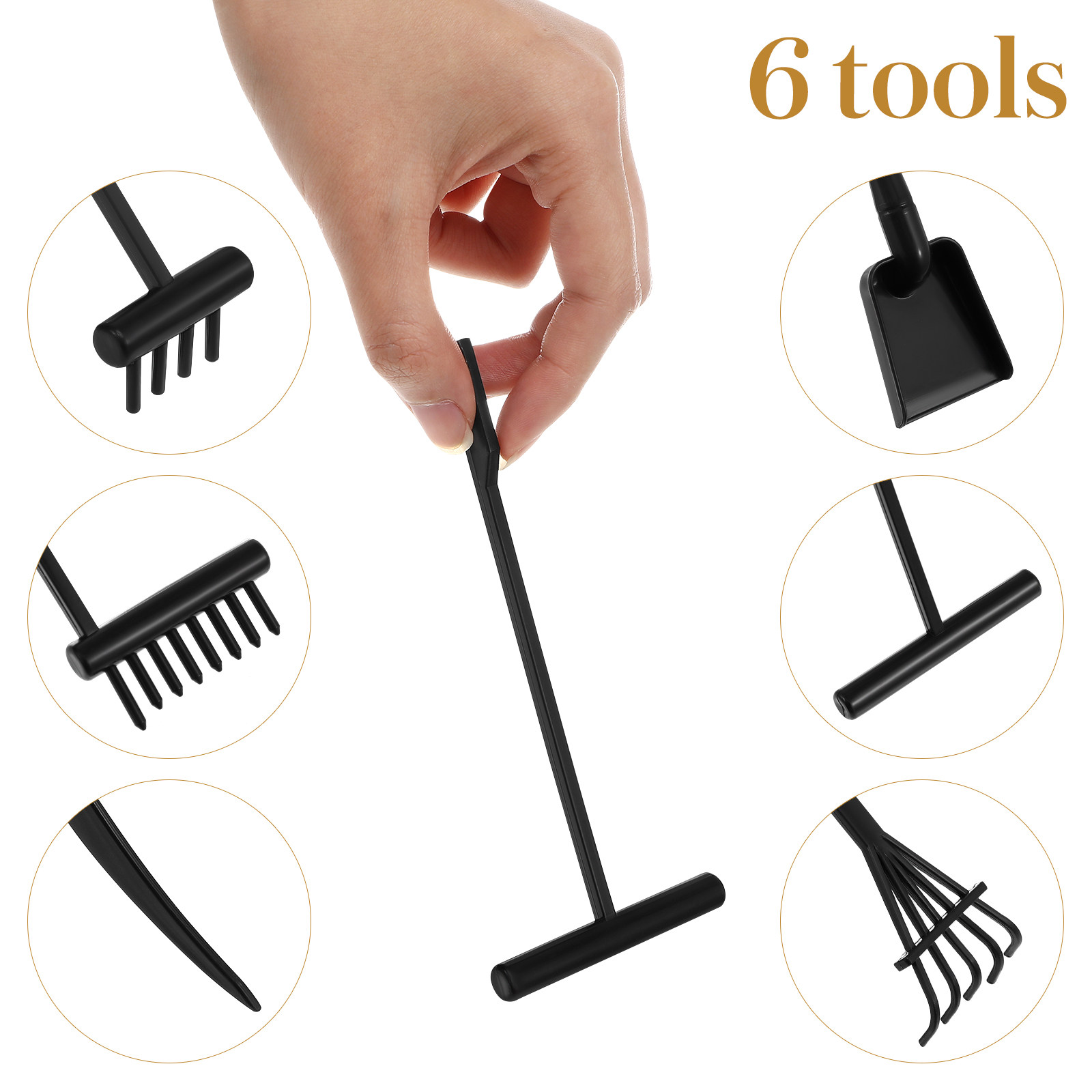6Pcs Mini Zen Garden Rakes Pla - Zen Gardening Tools ulasan dan harga