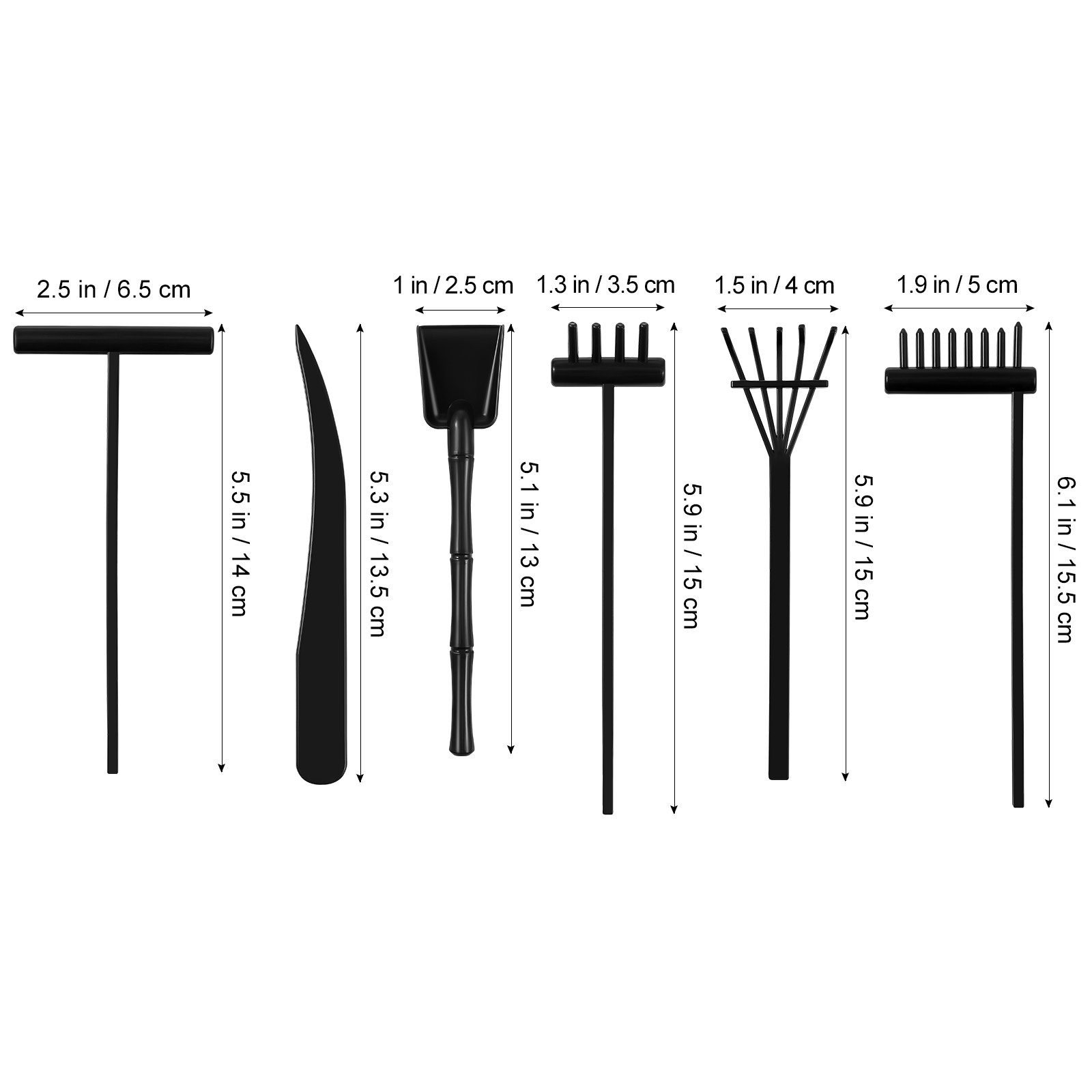 6Pcs Zen Garden Rake Set Mini  - Zen Gardening Tools ulasan dan harga
